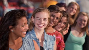 SMILING TEENAGE GIRLS