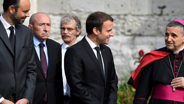 PRESIDENT MACRON AND DOMINIQUE LEBRUN
