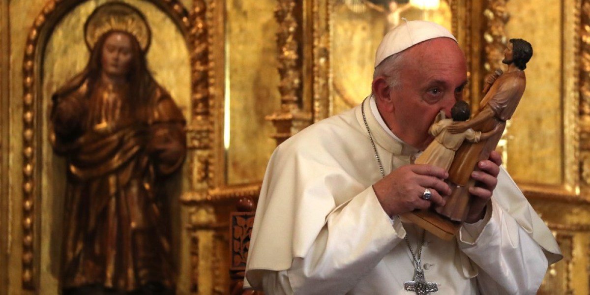 Papa Francisco São José Menino Jesus