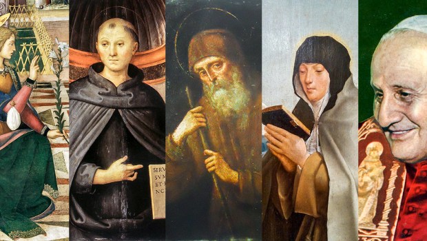 POPE JOHN XXIII ST FRANCIS OF PAOLA SAINT CLARE NICHOLAS OF TOLENTINO ARCHANGEL GABRIEL