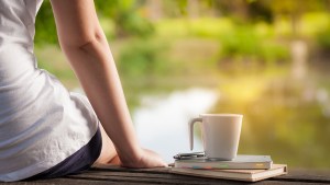 YOUNG WOMAN RELAXING