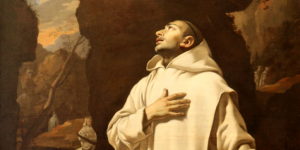 Quel saint est représenté avec une tête de mort ?