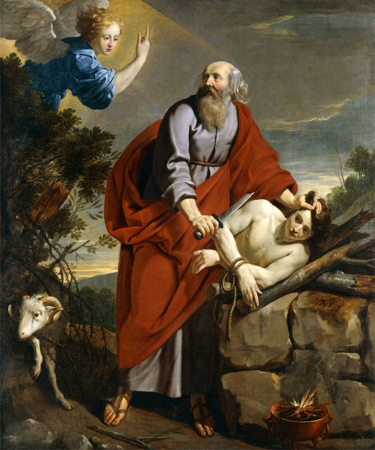 The Sacrifice of Isaac, (oil on canvas)