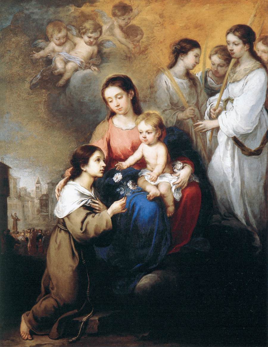 Bartolomé_Esteban_Perez_Murillo_-_Virgin_and_Child_with_St_Rosalina_of_Palermo_-_WGA16389
