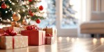 cadeaux sous un arbre de noël et éclairage chaleureux