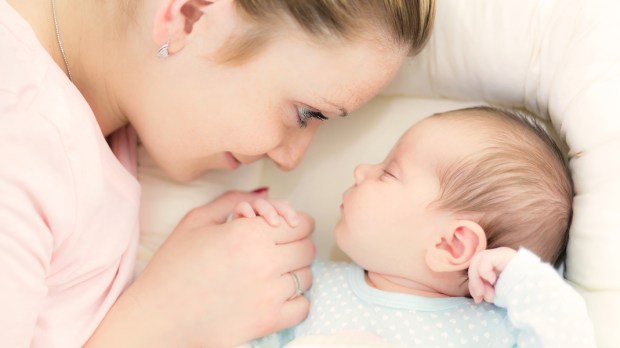 MOTHER, SMILE, NEWBORN