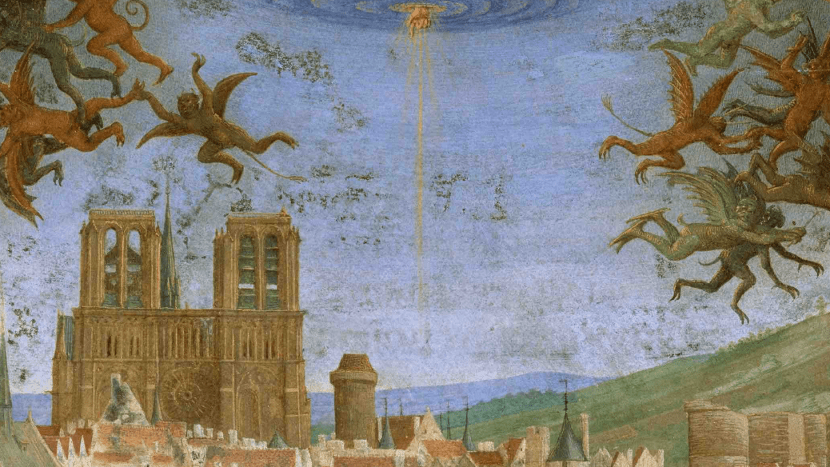 La dextre de Dieu protégeant les fidèles contre les démons