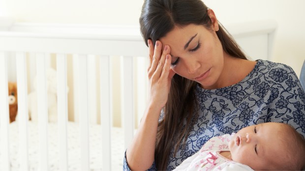 WEB2- Tired Mother Suffering From Post Natal Depression &#8211; shutterstock_290850863.jpg