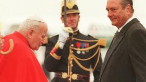 Jean Paul II et Jacques Chirac
