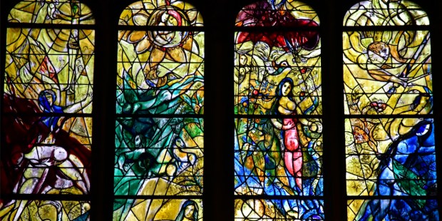 Chagall, vitrail de la Création