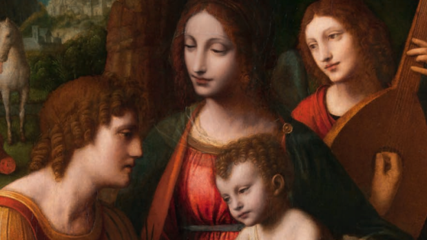 Luini , Vierge à l'Enfant avec saint Georges et un ange musicien