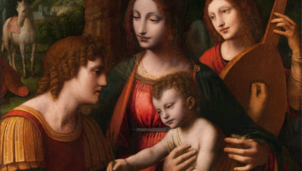 Luini , Vierge à l'Enfant avec saint Georges et un ange musicien