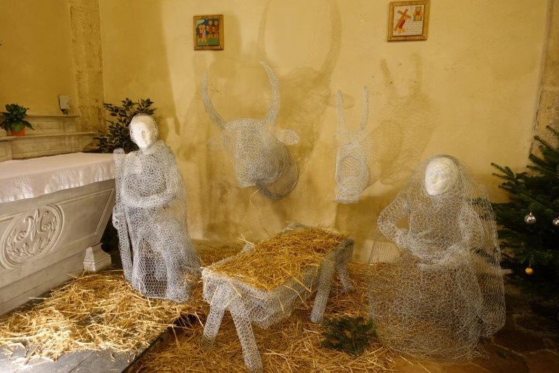Crèche en fil de grillage