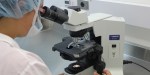 Rercheur regardant dans un microscope