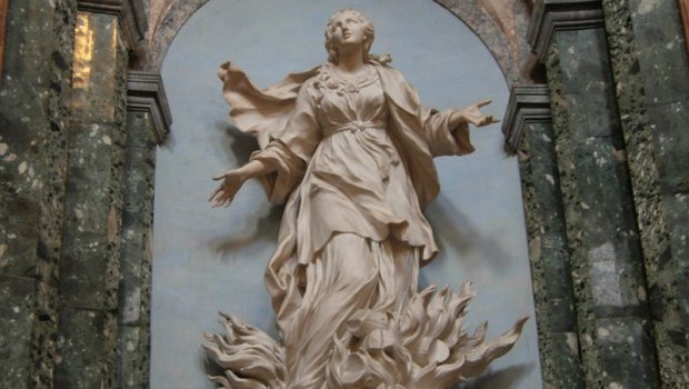 Sculpture de sainte Agnès