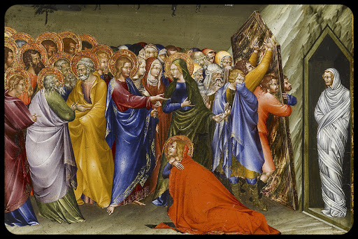 Giovanni di Paolo &#8211; The Resurrection of Lazarus &#8211; Walters 37489A