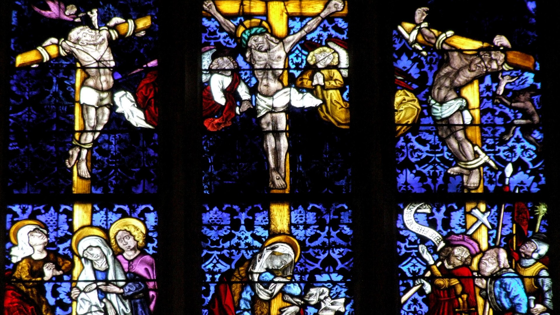 Crucifixion, église Sainte-Walburge (Walbourg, Bas-Rhin), 1461