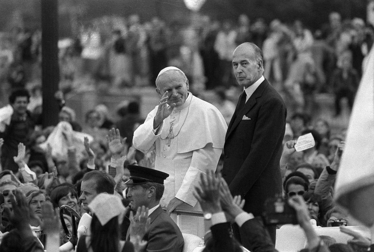 Giscard et pape Jean Paul II