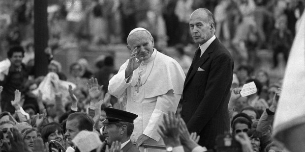 Giscard et pape Jean Paul II