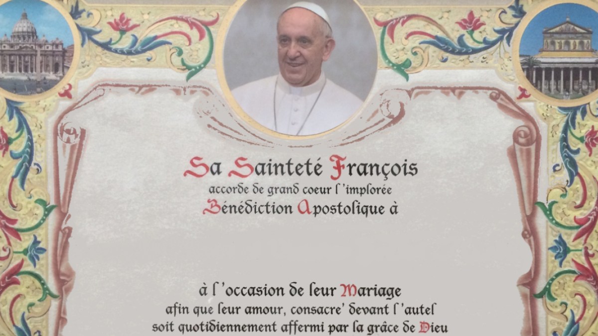 pape françois bénédiction apostolique