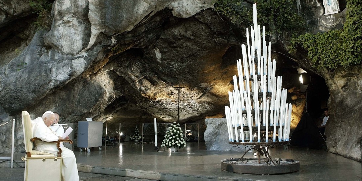 La prière des malades à Notre Dame de Lourdes écrite par Jean Paul II