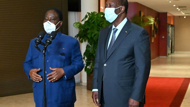 Henri Konan et Alassane Ouattara