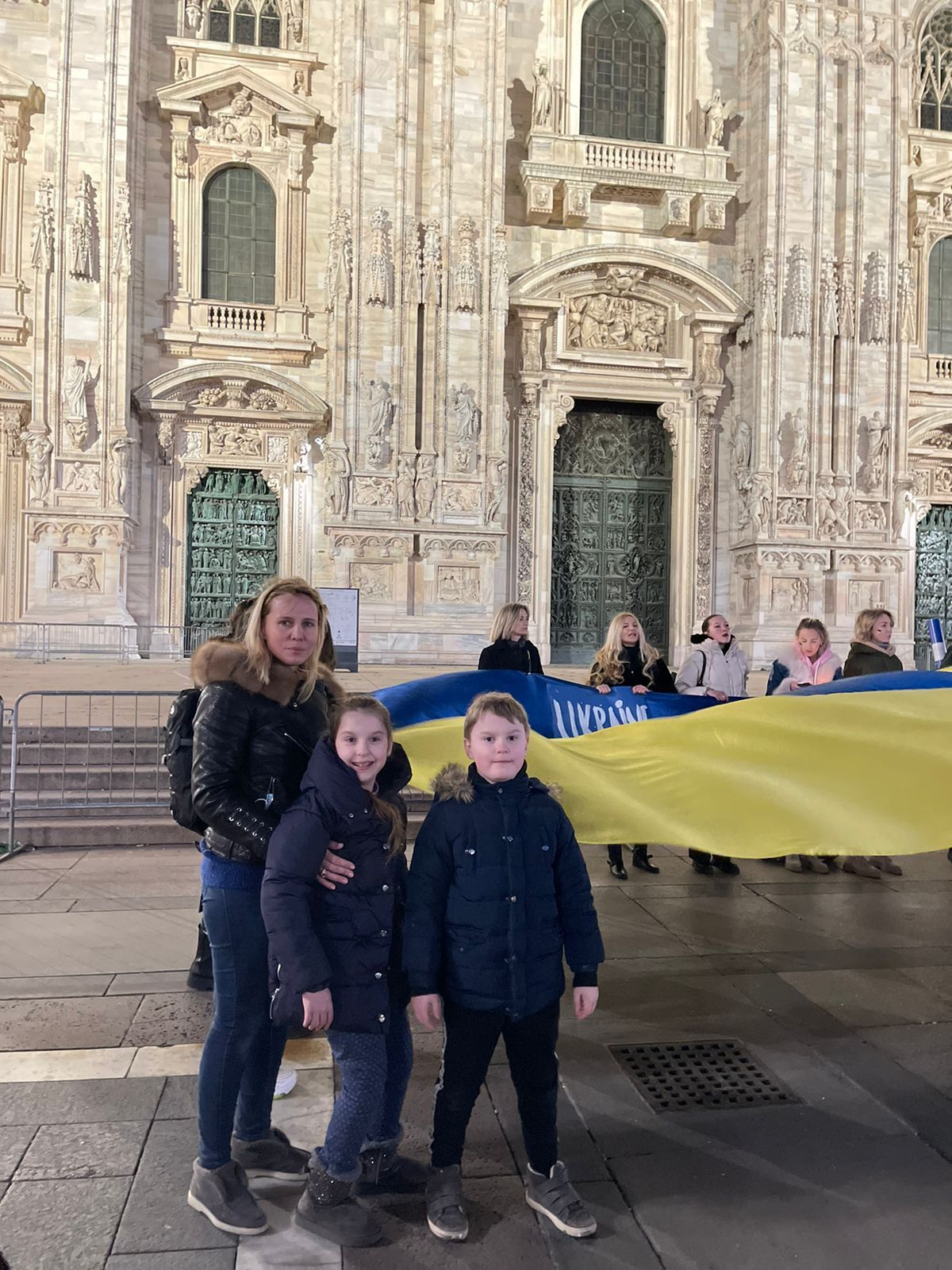 Svetlana et ses enfants à Milan