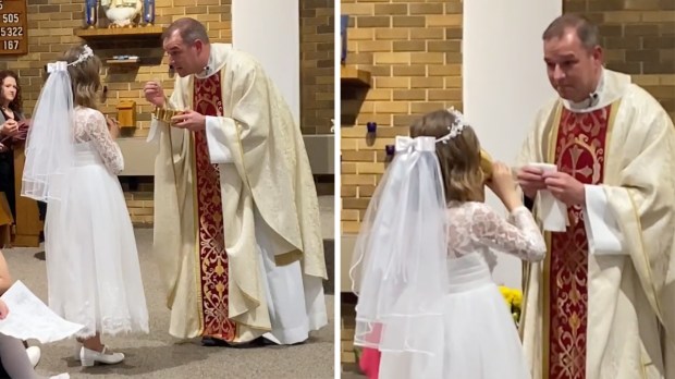 Insolite : cette petite fille avait très très envie de communier ! WEB3-FIRST-COMMUNION-VIRAL-Brynley-Heidebrink-Instagram