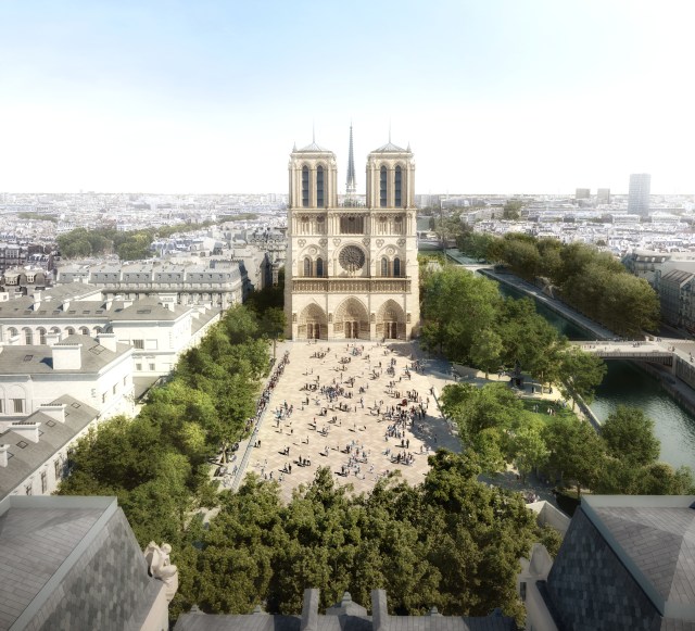 Voilà à quoi va ressembler le futur parvis de Notre-Dame 1_Vue-ae%E2%95%A0urienne-du-parvis