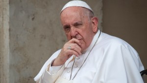 POPE FRANCIS DURING MEETING WITH THE CHILDREN'S COURTYARD