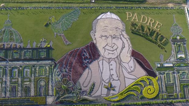 Insolite : un gigantesque portrait fleuri de Jean Paul II vu du ciel Portrait-saint-jean-paul-II-inwald