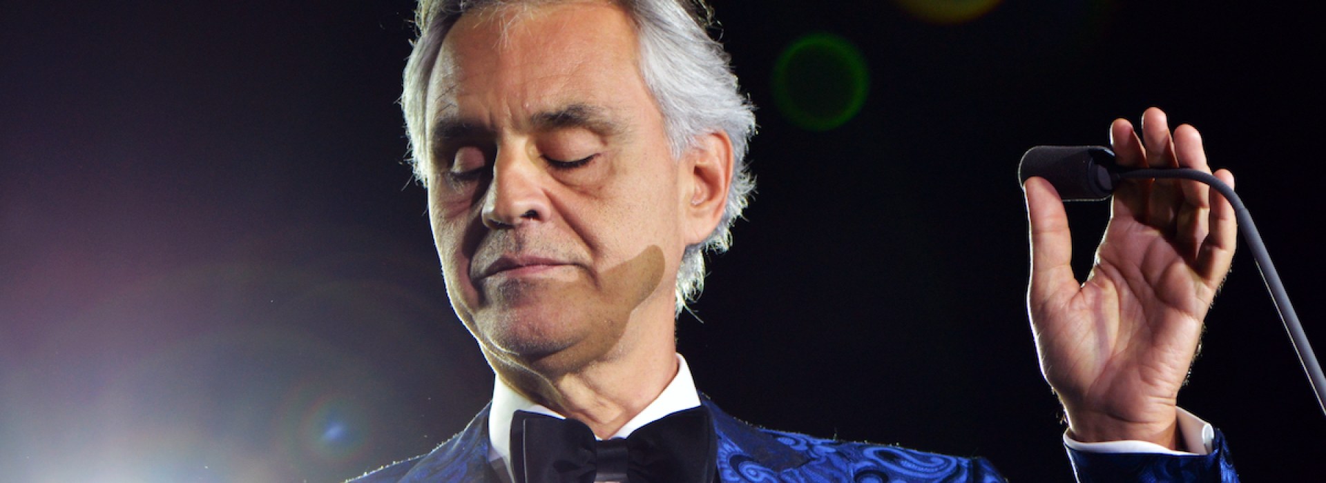 The Italian tenor and singer Andrea Bocelli