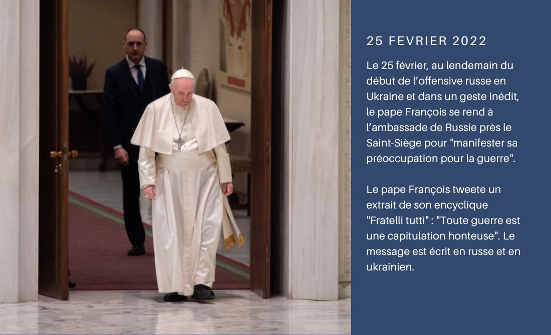 Guerre en Ukraine : les avancées du pape François en 2022