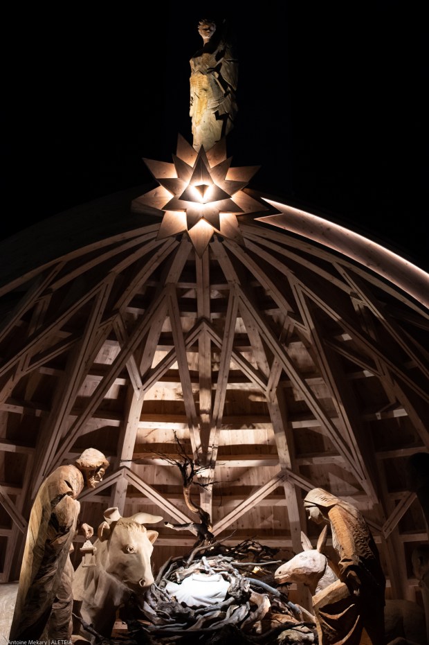 Lighten up Christmas Tree and Nativity Scene at St. Peter's Square in the Vatican.