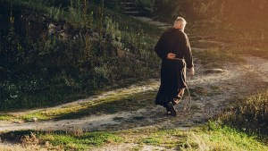 Franciscan Friar walking away