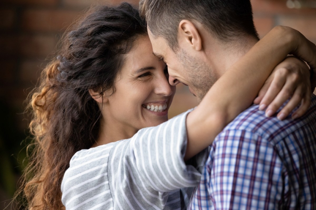 happy young Caucasian couple