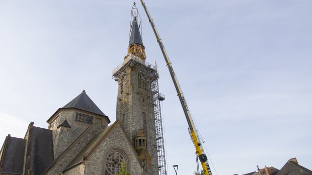 église, France, Rennes, Bretagne, Incendie, patrimoine, clocher, flèche