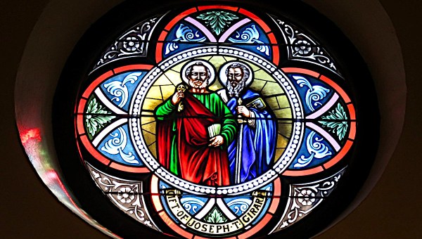 Stained glass window Sts. Peter and Paul
