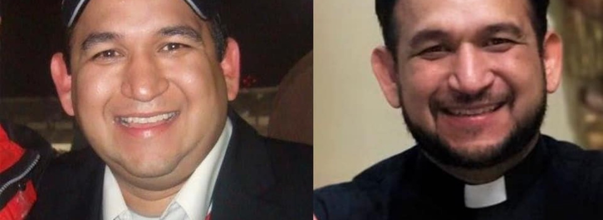 David Jasso: on the left as a soccer manager, on the right as a priest