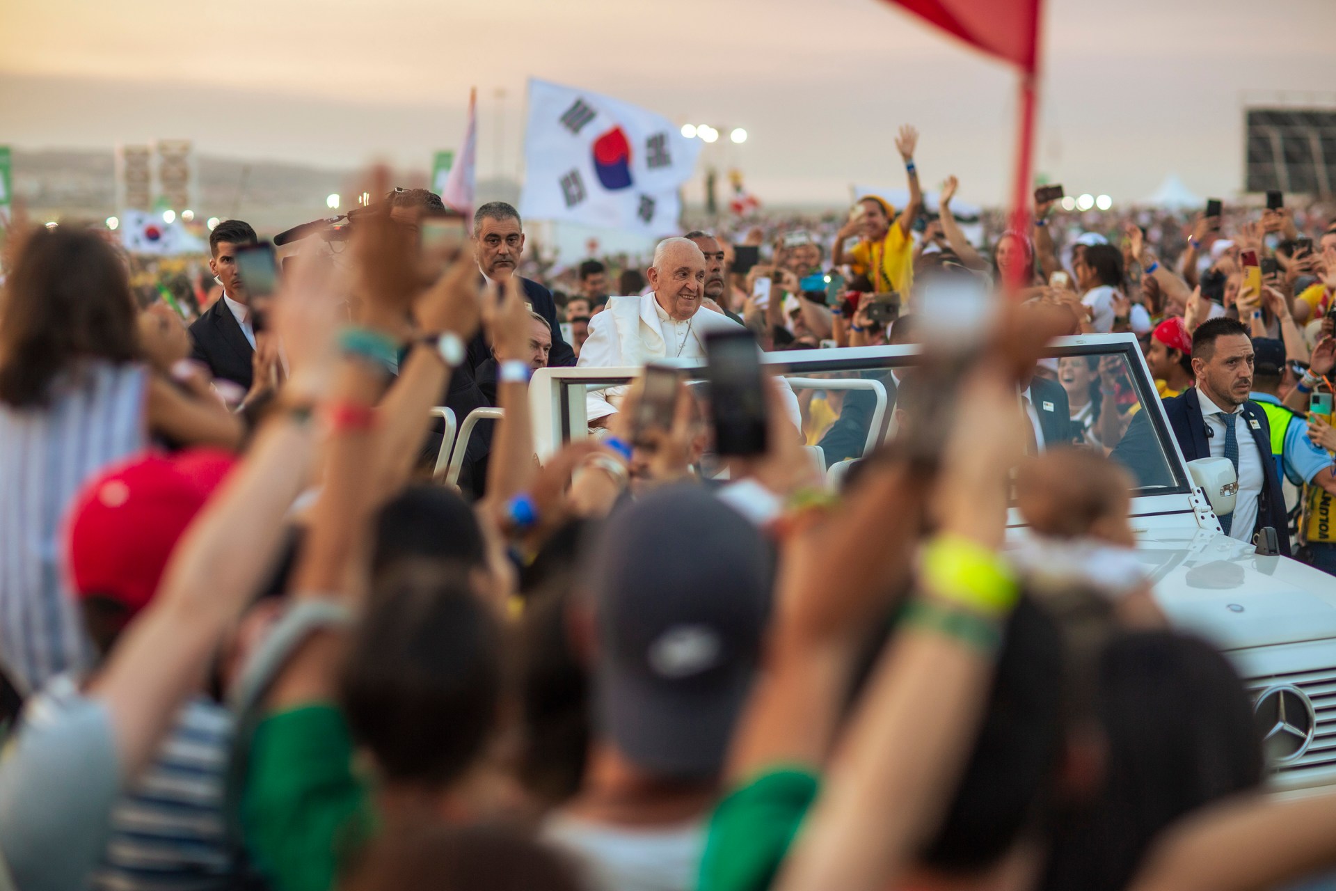 Pope Francis World Young Day vigil with young people in Tejo Park