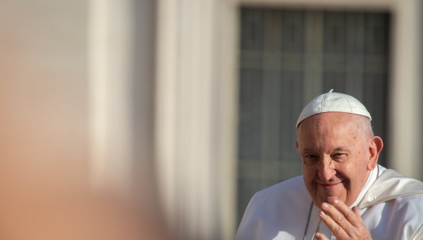 Pope Francis during his weekly general audience in St. Peter's square