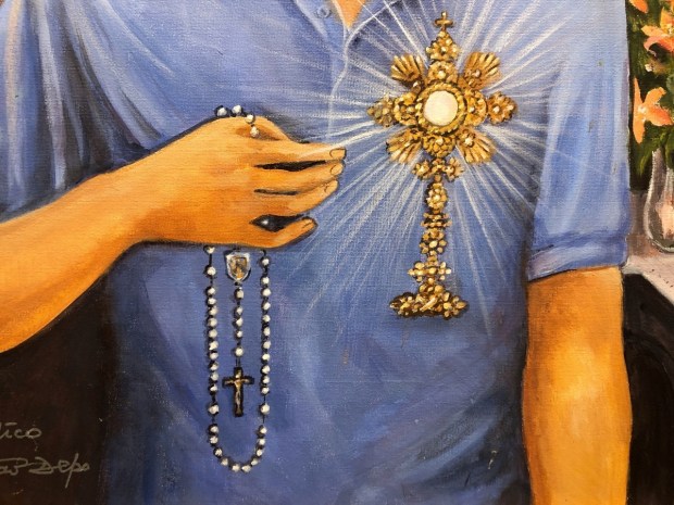 Painting of Blessed Carlo Acutis - Detail