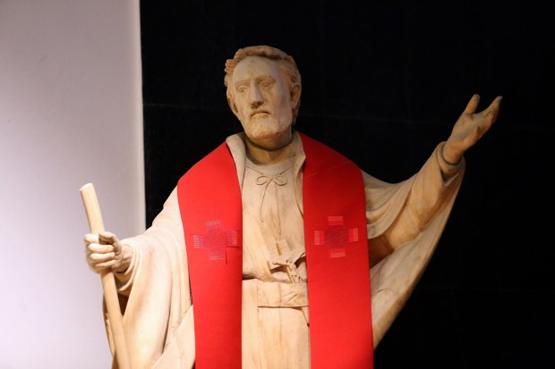 Figura św. Andrzej Boboli w sanktuarium przy ul. Rakowieckiej w Warszawie