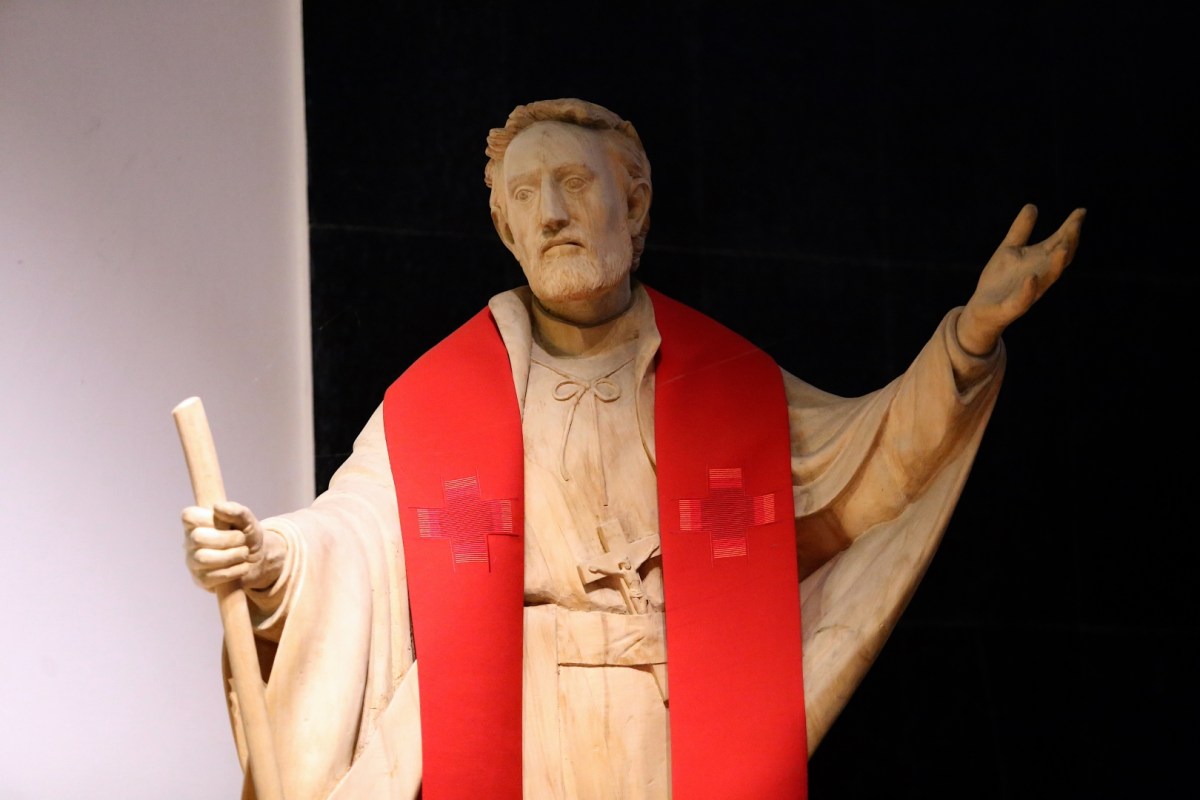 Figura św. Andrzej Boboli w sanktuarium przy ul. Rakowieckiej w Warszawie