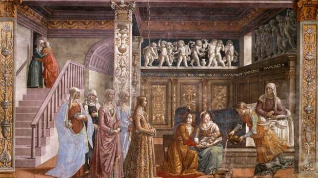 Birth_of_St_Mary_in_Santa_Maria_Novella_in_Firenze_by_Domenico_Ghirlandaio