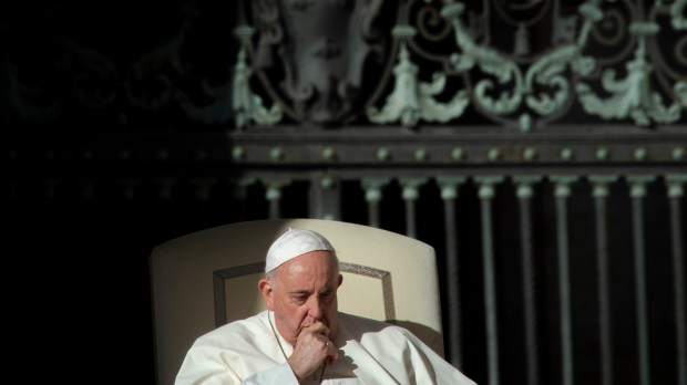 Pope Francis during his weekly general audience in St. Peter's square