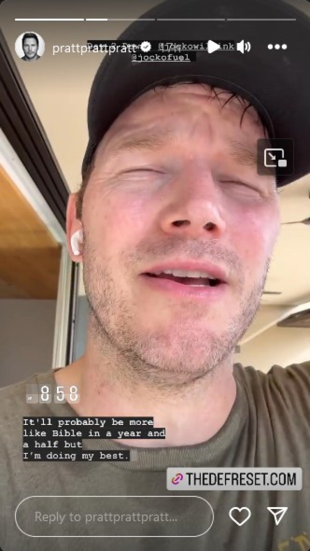 Chris Pratt reading habits