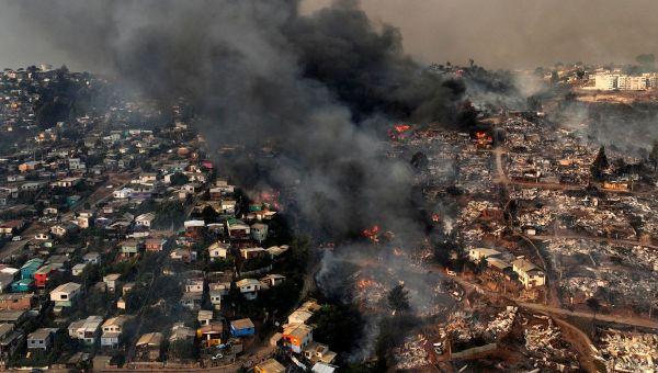 chili, incendie, feu