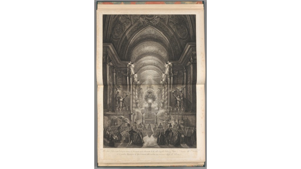 3 F. Piranesi, Cerimonia delle Quarantore in Cappella Paolina, 1787 - Musées du Vatican machine des quarante-heures
