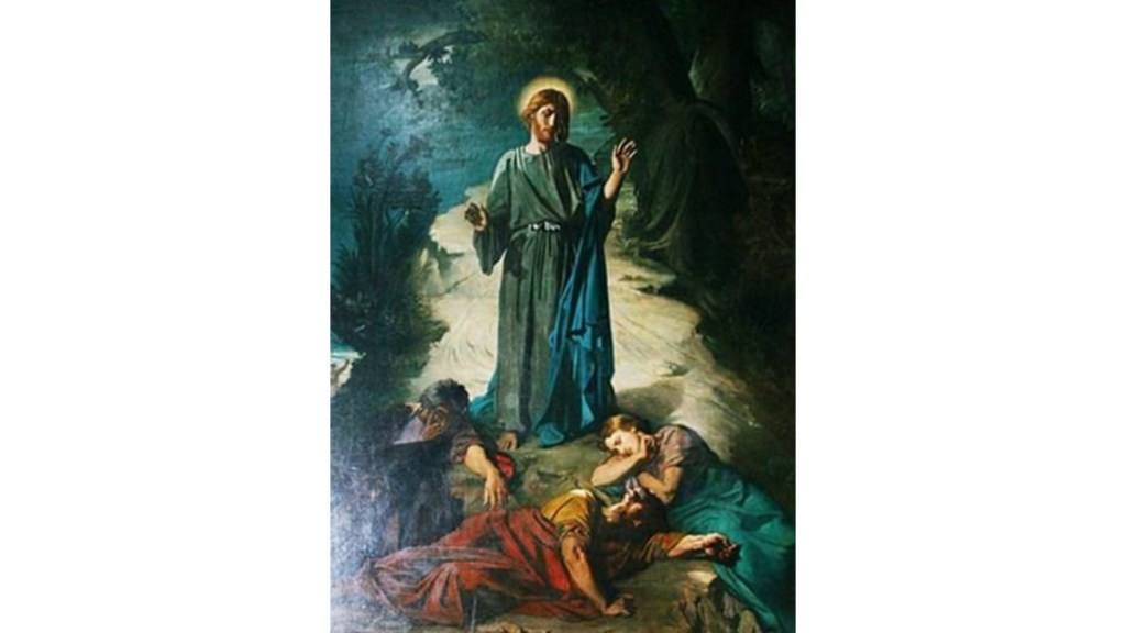 "Le Christ au Jardin des Oliviers" ,1844, Théodore Chasseriau, Abbatiale Sainte-Marie, Souillac. peinture